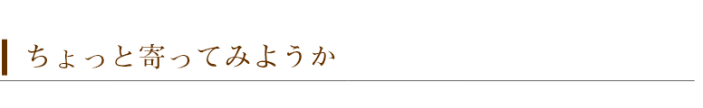 ちょっと寄ってみようか